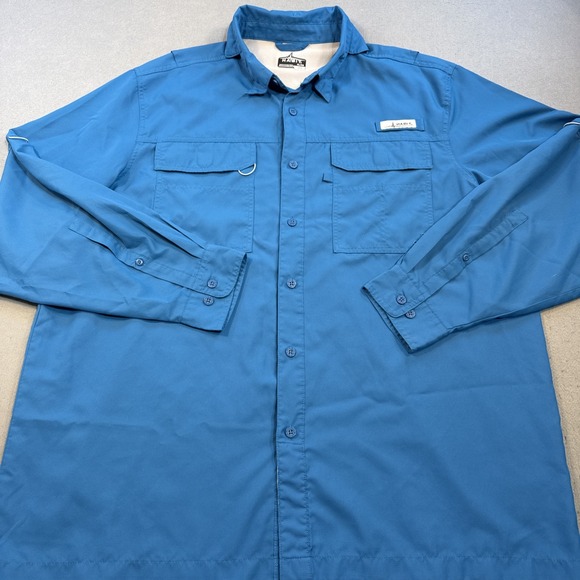 Habitat Other - Habitat Shirt Mens XL Fishing BLUE Vented Outdoor Long Sleeve UPF 30+